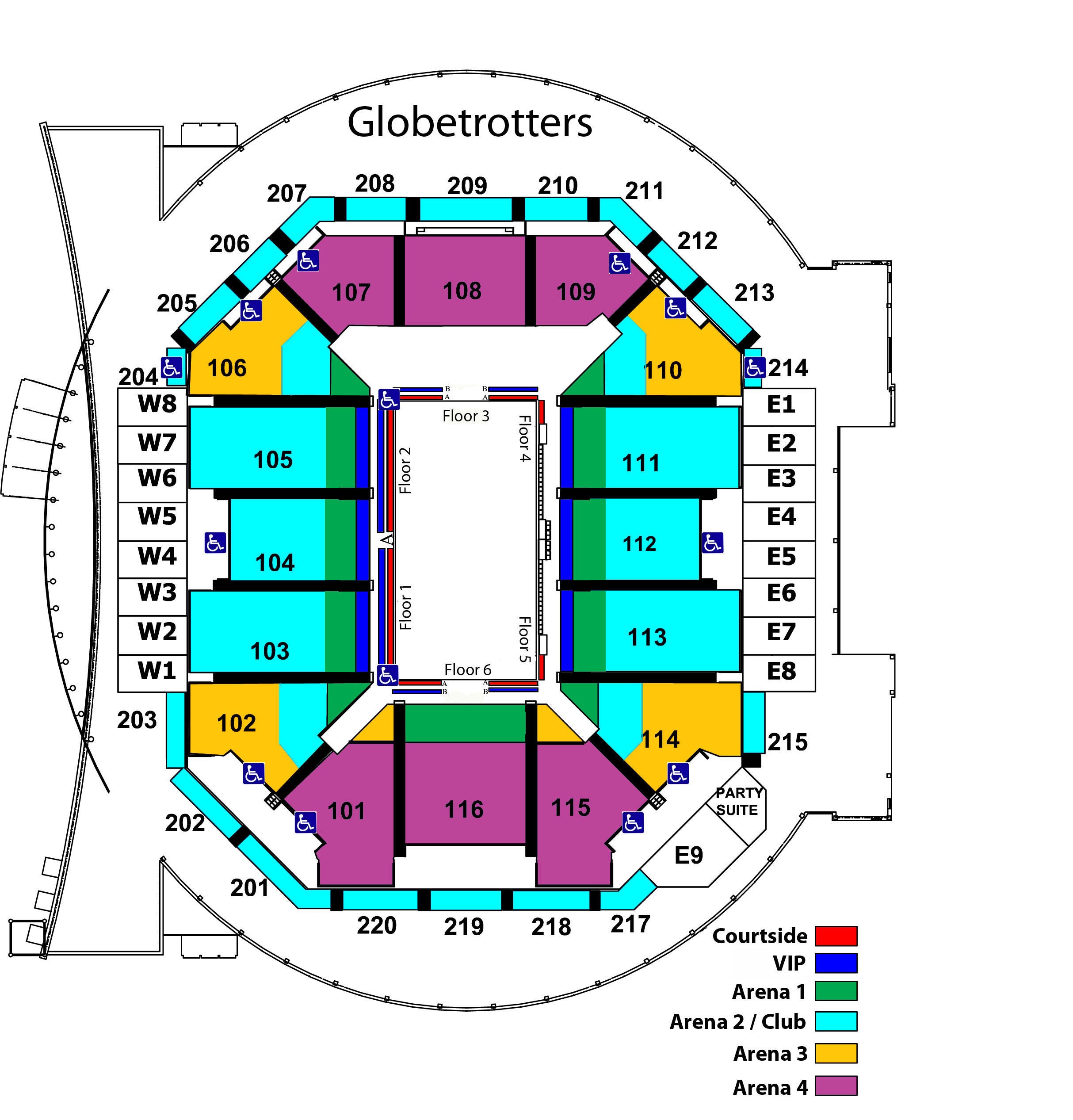 Ted Constant Center Detailed Seating Chart
